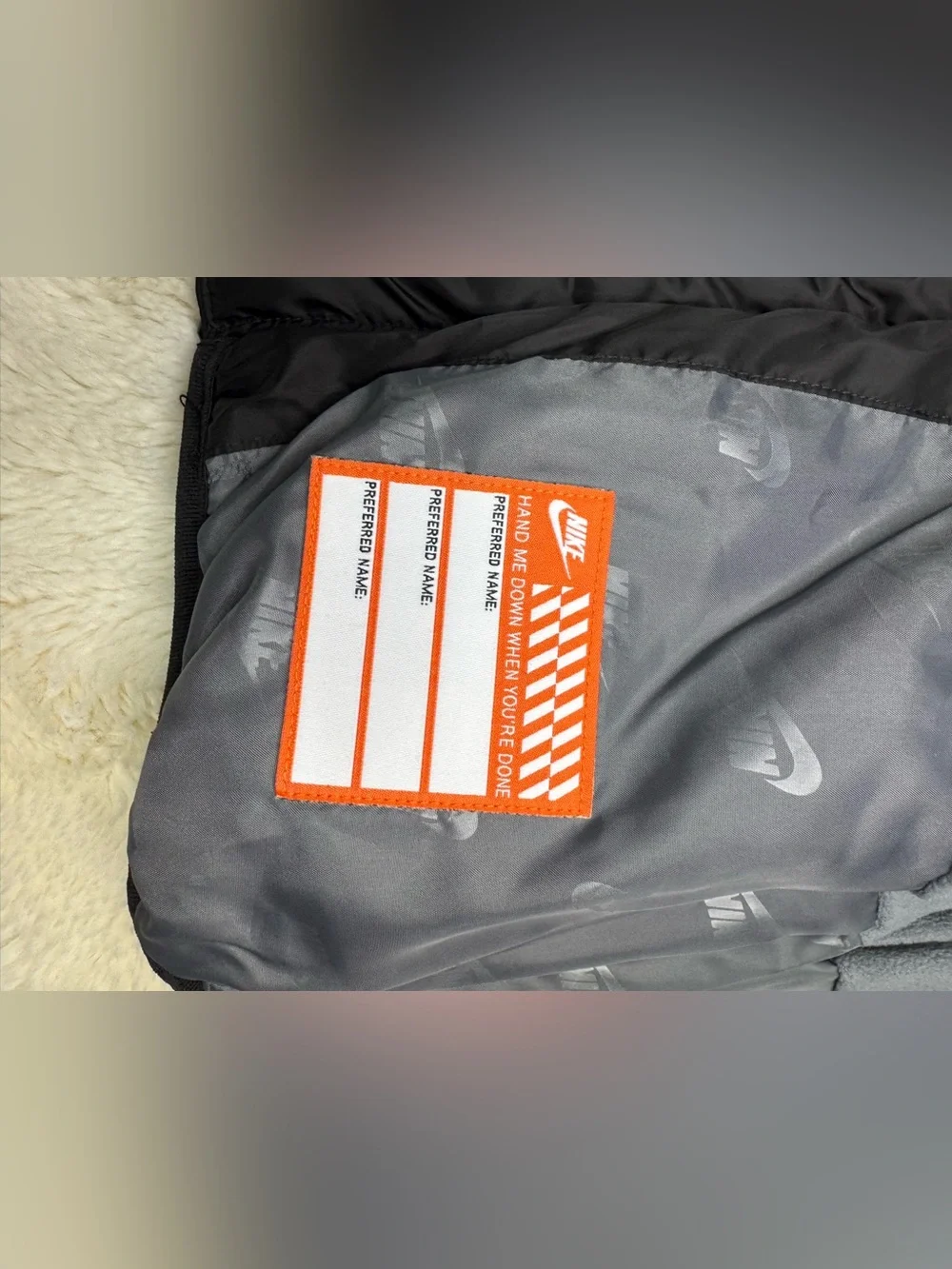 Nike Kids Black Hooded Puffer Jacket